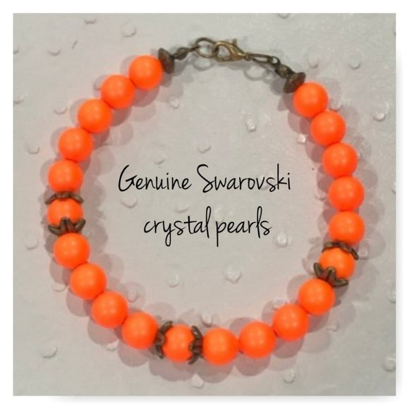 Swarovski Crystal Pearl bracelet with BONUS earrings NEW - Picture 2 of 3